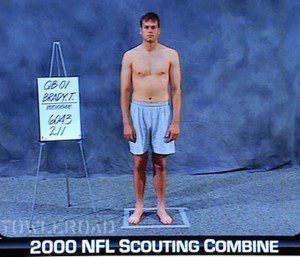 Tom Brady at the combine in 2000. 