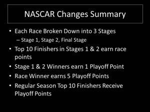 NASCAR 2017 Changes